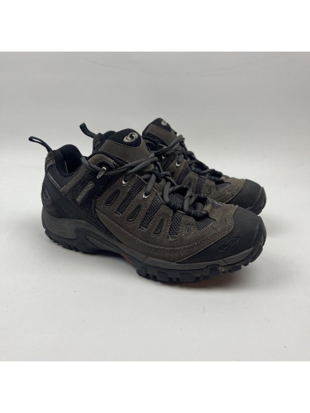 Y2K Salomon Hiking Shoes Bulky DBlack / Brown Gorpcore Outdoor Wom Sz 7.5